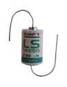 Lithium battery saft 1/2 aa ls 14250 - with axial leads