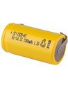 Sub-c 1500 mah nicd rechargeable battery with tabs