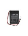 6v 4.5ah sla battery with wire leads (ub645wl)