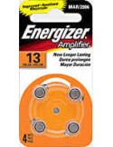 Energizer ac13 e4pk l13za 13a size 13 hearing aid 4pk batteries