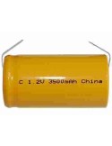 C 3500 mah nicd rechargeable battery with tabs