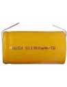 Sub-c 1900 mah nicd rechargeable battery with tabs