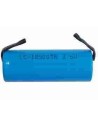 3.6 volt 4/3 a 1400 mah li-ion 18500 rechargeable battery with tabs