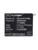 3.7V, 3200mAh, Li-Polymer Battery fits Alcatel, One Touch Pixi 3 8.0 3g, One Touch Pixi 3 8.0 Wifi, 11.84Wh