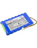 9.6V, 3600mAh, Ni-MH Battery fits Chuvin Arnoux, Ca 6543 Insulation Tester, 34.56Wh